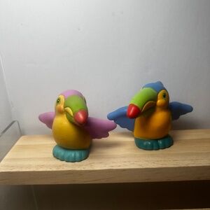 Fisher Price Little People Toucan Pair Set Replacements Couple Vintage Pink Blue